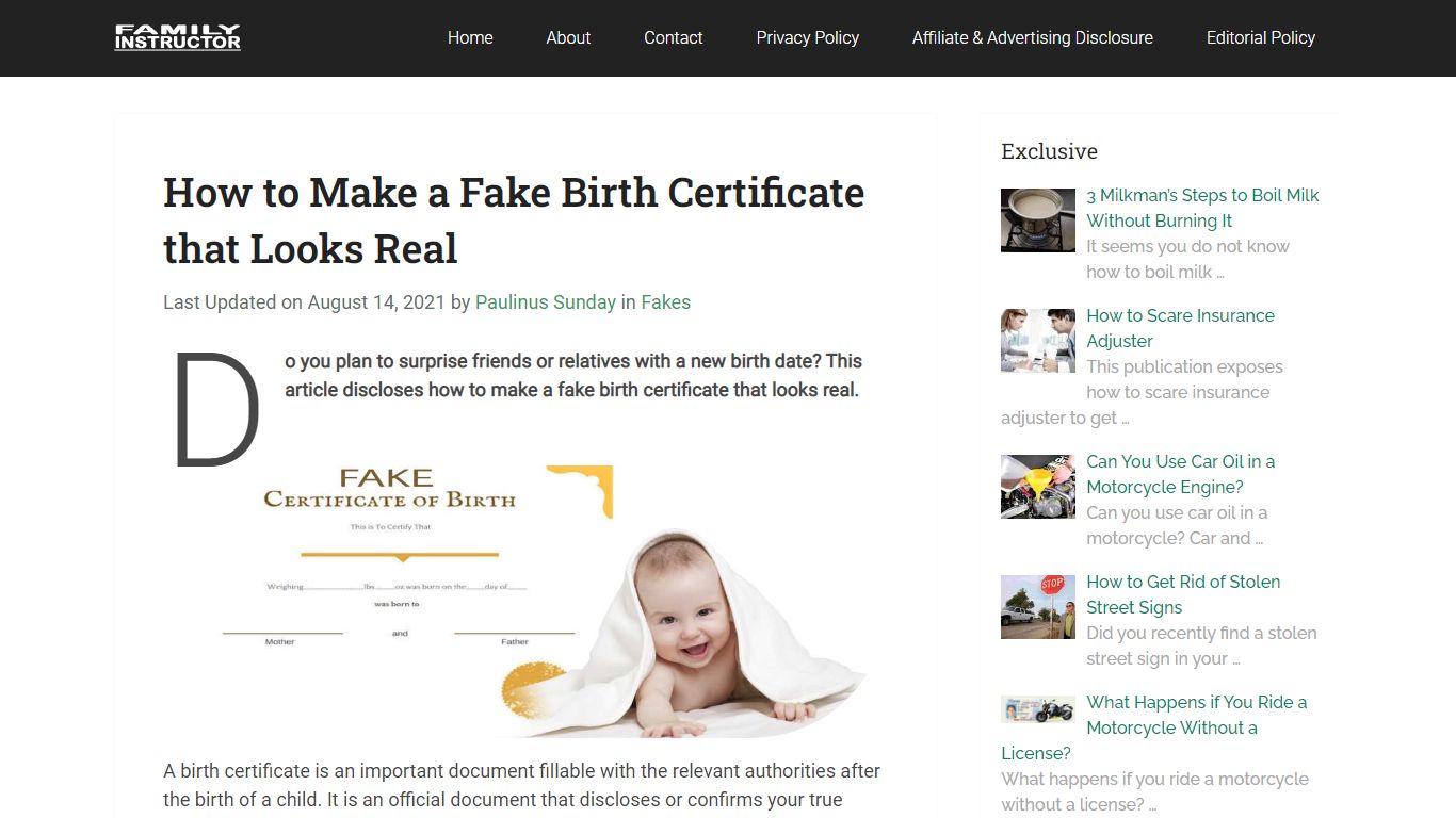 How to Make a Fake Birth Certificate that Looks Real